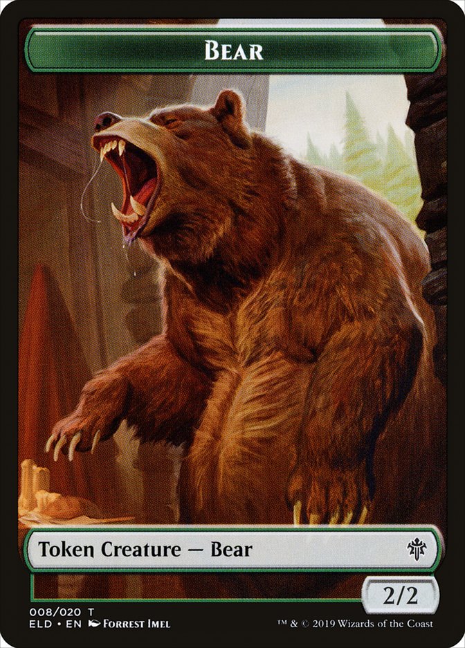 Bear Token [Throne of Eldraine Tokens] | Game Master's Emporium (The New GME)