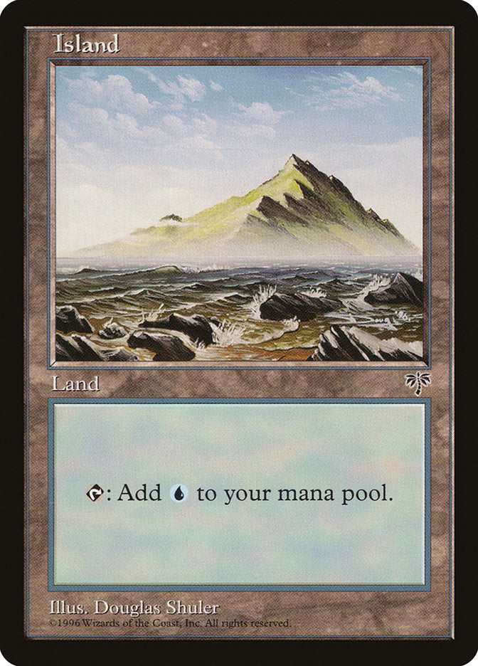 Island (No Tree / Blue Sky / Peak on Right) [Mirage] | Game Master's Emporium (The New GME)