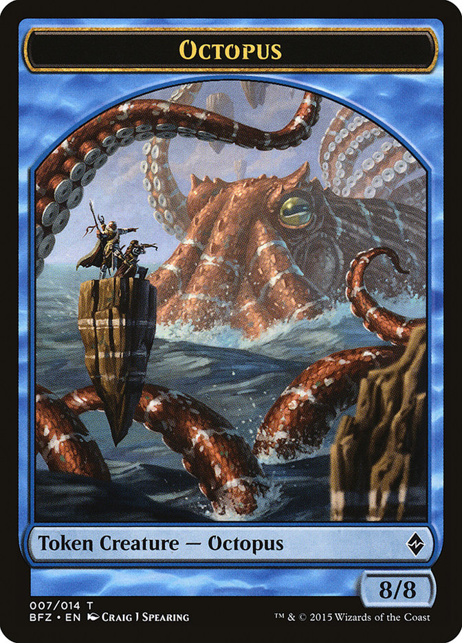 Octopus Token [Battle for Zendikar Tokens] | Game Master's Emporium (The New GME)