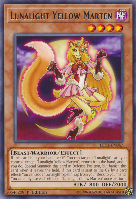 Lunalight Yellow Marten [LED4-EN047] Rare | Game Master's Emporium (The New GME)