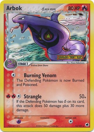 Arbok (13/101) (Delta Species) (Stamped) [EX: Dragon Frontiers] | Game Master's Emporium (The New GME)