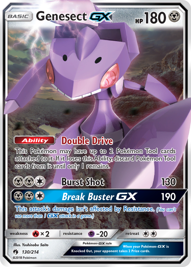 Genesect GX (130/214) [Sun & Moon: Lost Thunder] | Game Master's Emporium (The New GME)