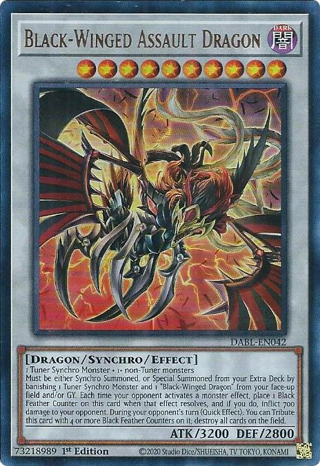 Black-Winged Assault Dragon [DABL-EN042] Ultra Rare | Game Master's Emporium (The New GME)