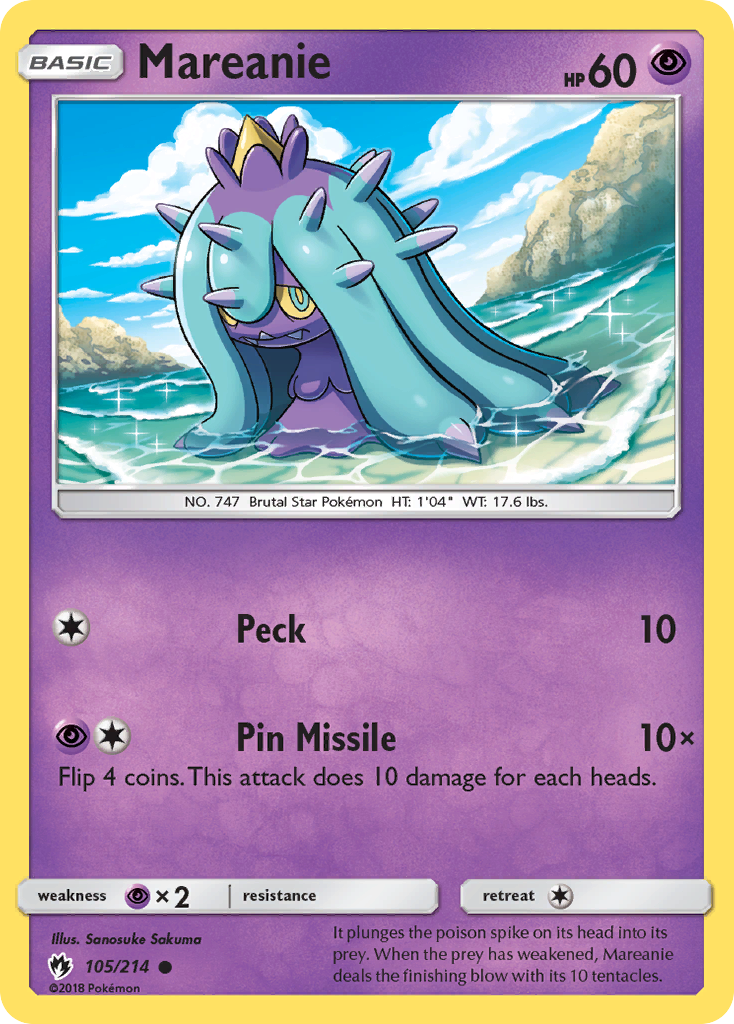 Mareanie (105/214) [Sun & Moon: Lost Thunder] | Game Master's Emporium (The New GME)