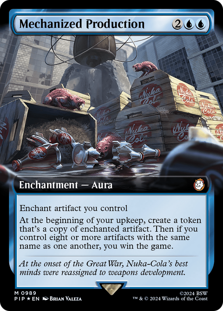 Mechanized Production (Extended Art) (Surge Foil) [Fallout] | Game Master's Emporium (The New GME)