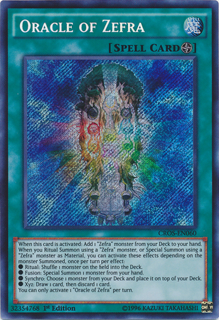 Oracle of Zefra [CROS-EN060] Secret Rare | Game Master's Emporium (The New GME)