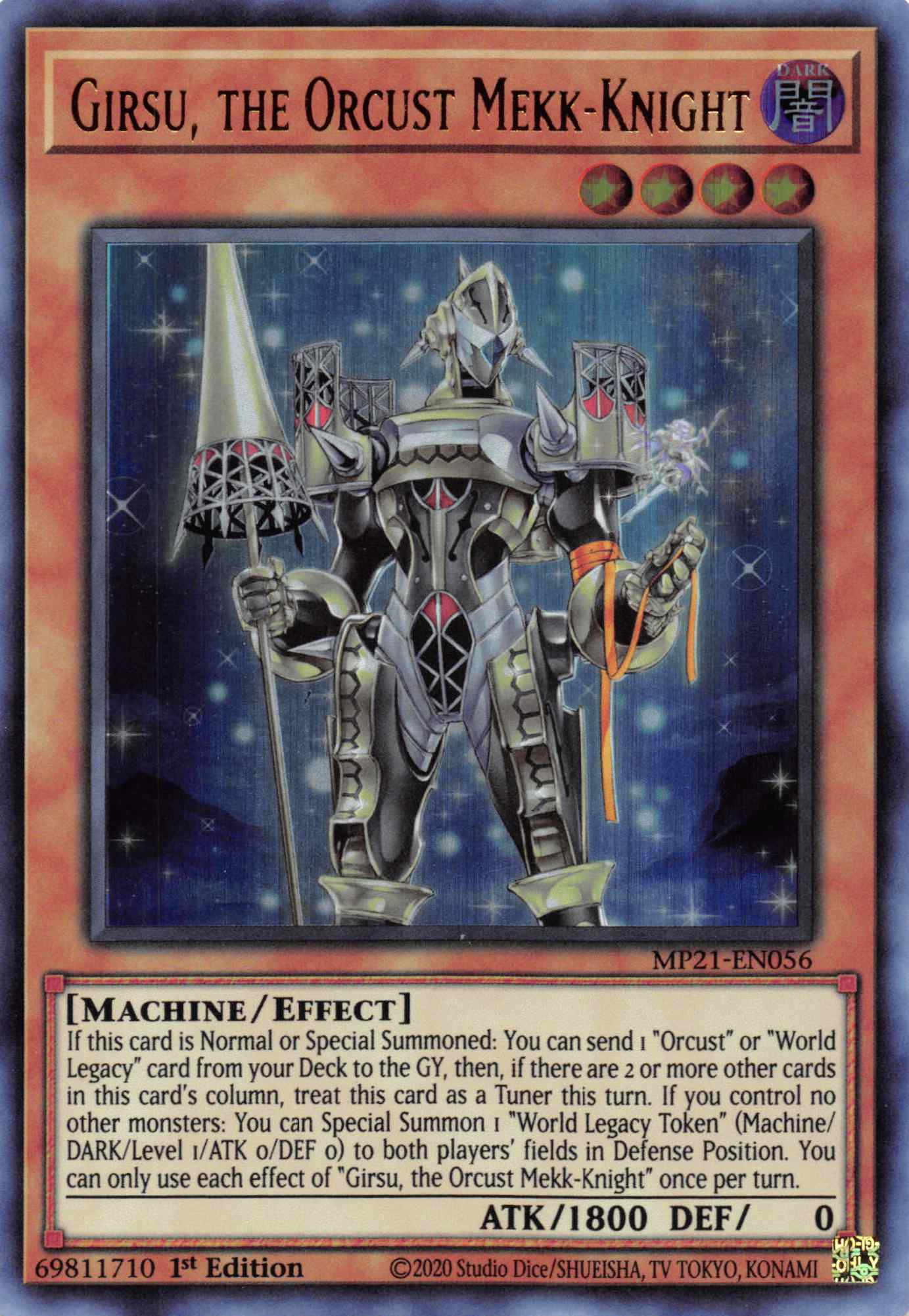 Girsu, the Orcust Mekk-Knight [MP21-EN056] Ultra Rare | Game Master's Emporium (The New GME)