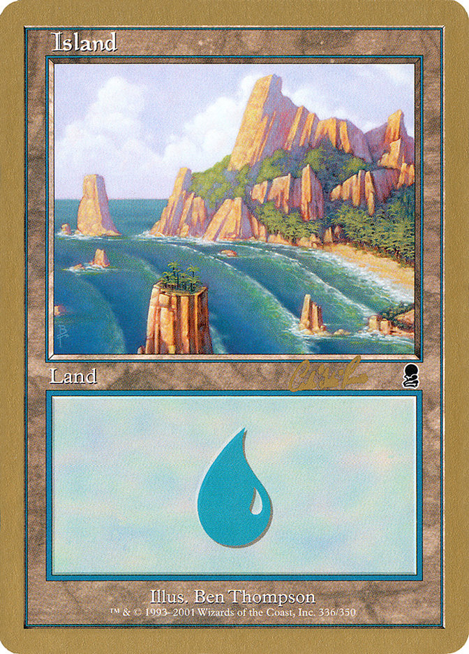 Island (cr336) (Carlos Romao) [World Championship Decks 2002] | Game Master's Emporium (The New GME)