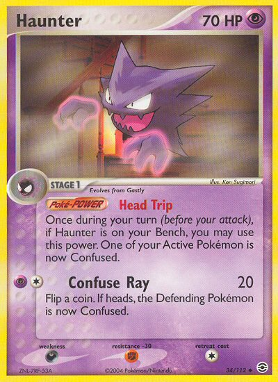 Haunter (34/112) [EX: FireRed & LeafGreen] | Game Master's Emporium (The New GME)