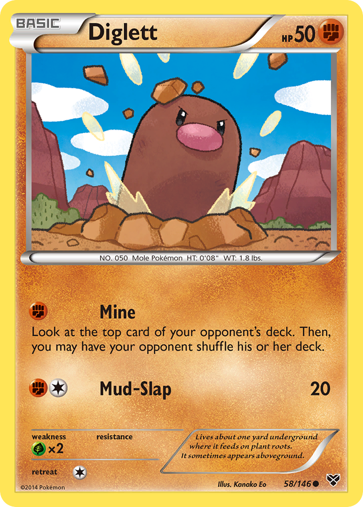 Diglett (58/146) [XY: Base Set] | Game Master's Emporium (The New GME)