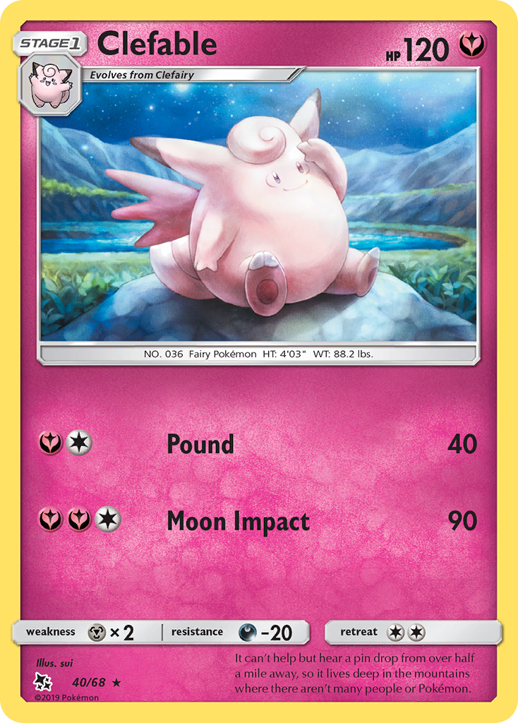 Clefable (40/68) [Sun & Moon: Hidden Fates] | Game Master's Emporium (The New GME)