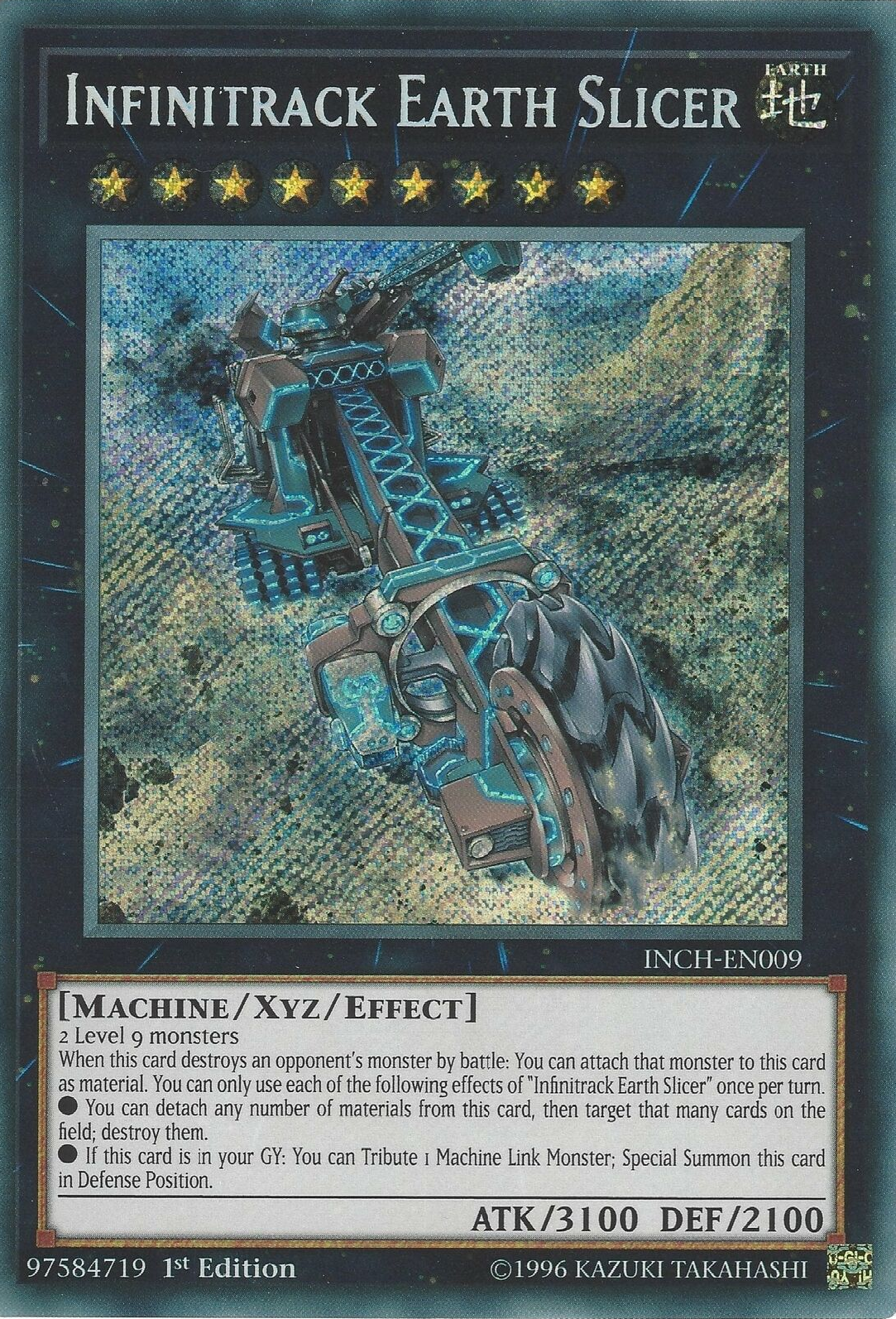 Infinitrack Earth Slicer [INCH-EN009] Secret Rare | Game Master's Emporium (The New GME)