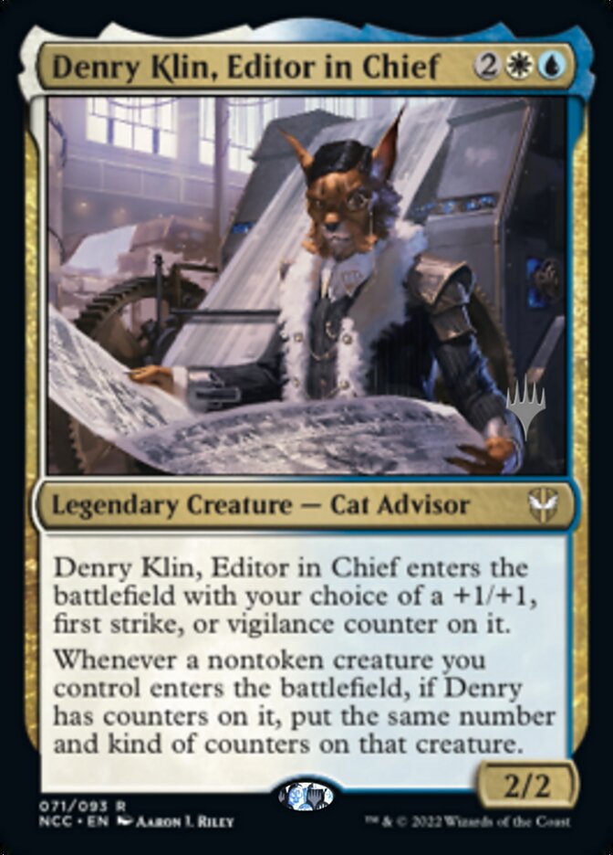 Denry Klin, Editor in Chief (Promo Pack) [Streets of New Capenna Commander Promos] | Game Master's Emporium (The New GME)