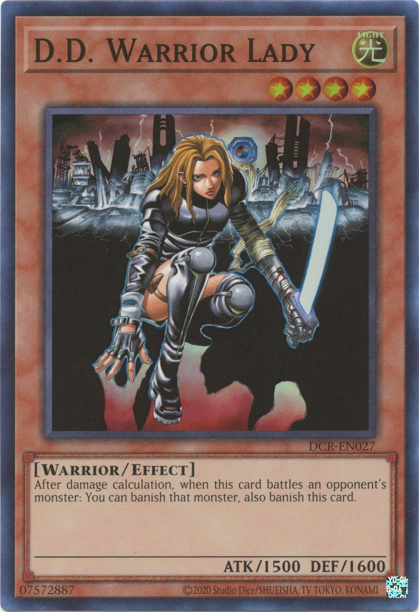 D.D. Warrior Lady (25th Anniversary) [DCR-EN027] Super Rare | Game Master's Emporium (The New GME)