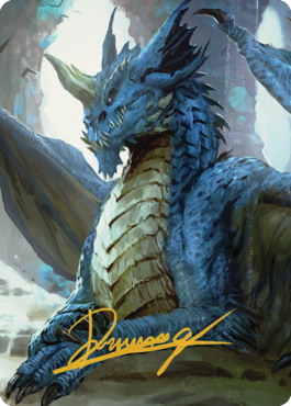 Young Blue Dragon Art Card (Gold-Stamped Signature) [Commander Legends: Battle for Baldur's Gate Art Series] | Game Master's Emporium (The New GME)