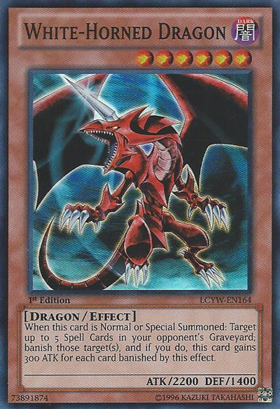 White-Horned Dragon [LCYW-EN164] Super Rare | Game Master's Emporium (The New GME)