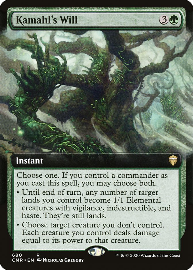 Kamahl's Will (Extended Art) [Commander Legends] | Game Master's Emporium (The New GME)