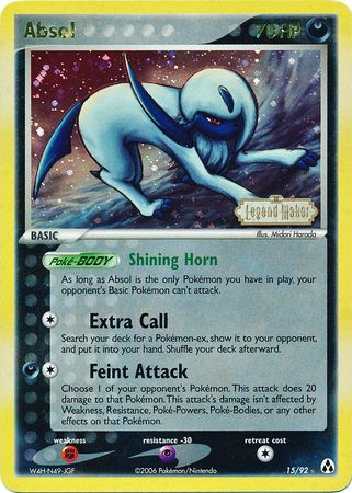 Absol (15/92) (Stamped) [EX: Legend Maker] | Game Master's Emporium (The New GME)