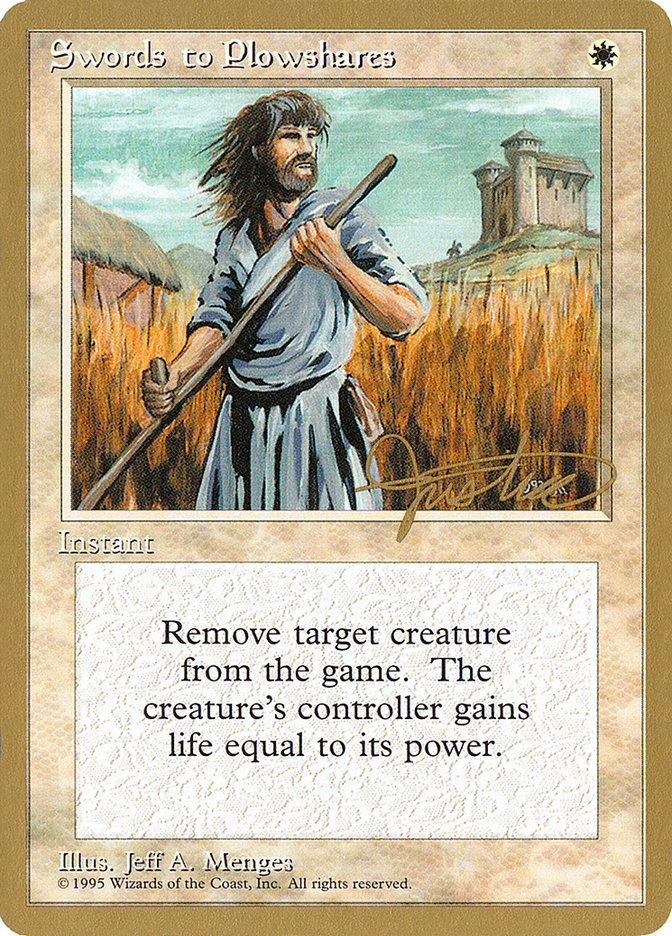 Swords to Plowshares (Mark Justice) [Pro Tour Collector Set] | Game Master's Emporium (The New GME)