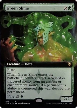 Green Slime (Extended Art) [Commander Legends: Battle for Baldur's Gate] | Game Master's Emporium (The New GME)