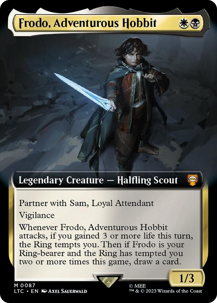 Frodo, Adventurous Hobbit (Extended Art) [The Lord of the Rings: Tales of Middle-Earth Commander] | Game Master's Emporium (The New GME)