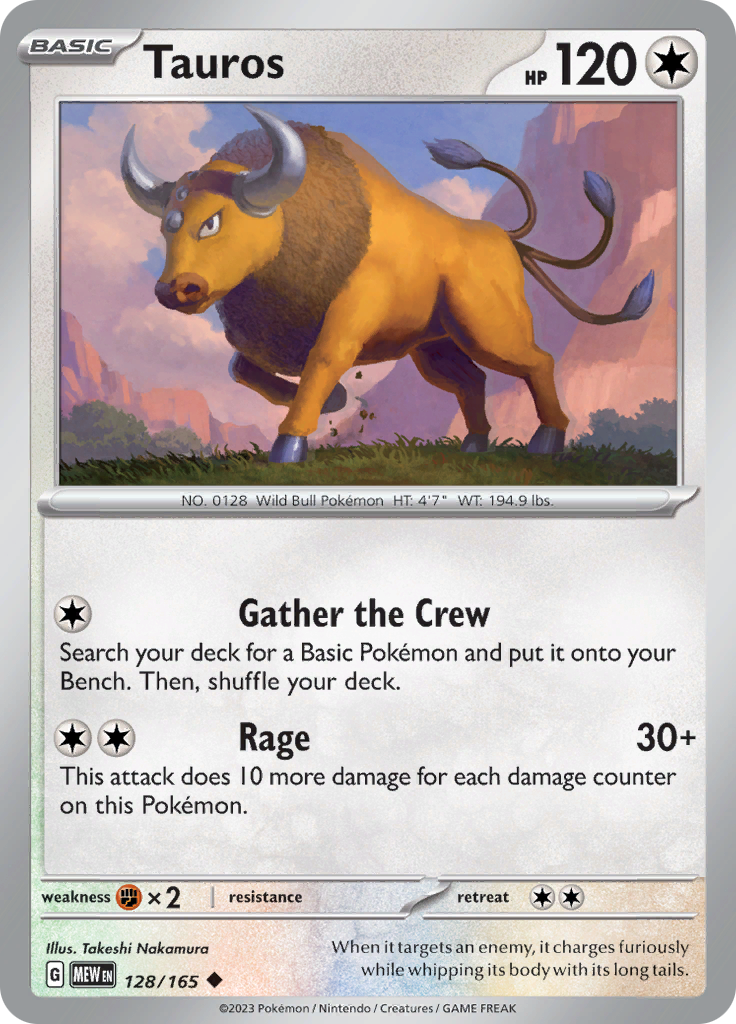 Tauros (128/165) [Scarlet & Violet: 151] | Game Master's Emporium (The New GME)