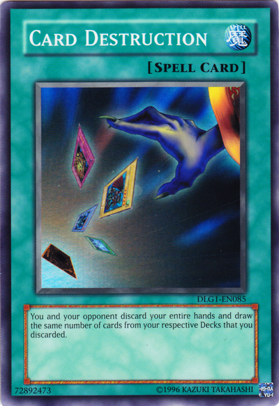 Card Destruction [DLG1-EN085] Super Rare | Game Master's Emporium (The New GME)