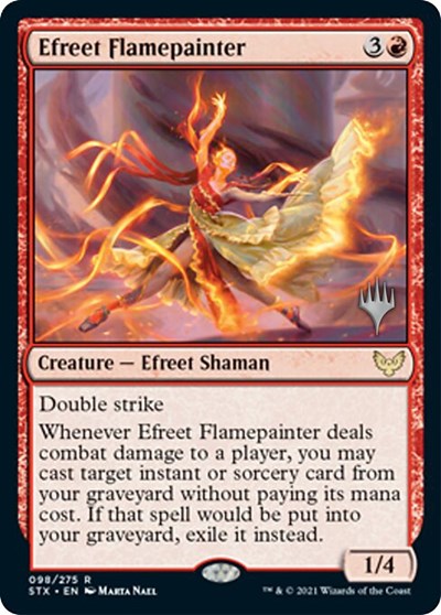 Efreet Flamepainter (Promo Pack) [Strixhaven: School of Mages Promos] | Game Master's Emporium (The New GME)