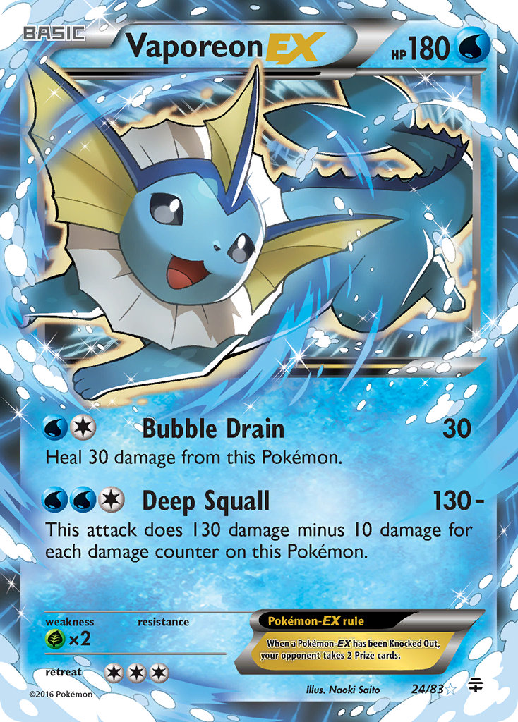 Vaporeon EX (24/83) [XY: Generations] | Game Master's Emporium (The New GME)