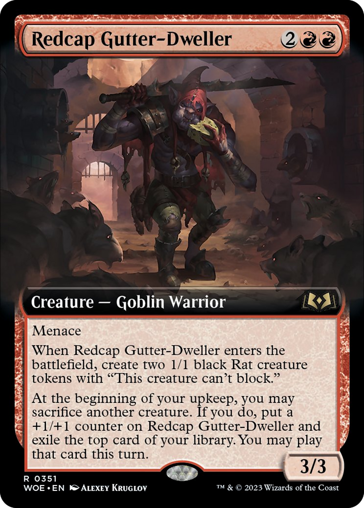 Redcap Gutter-Dweller (Extended Art) [Wilds of Eldraine] | Game Master's Emporium (The New GME)