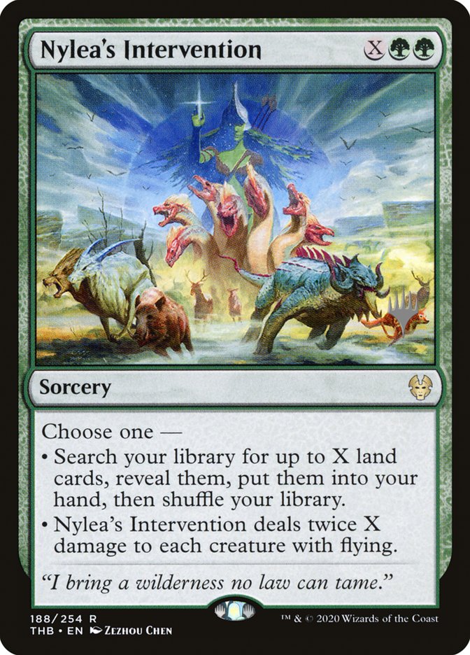 Nylea's Intervention (Promo Pack) [Theros Beyond Death Promos] | Game Master's Emporium (The New GME)