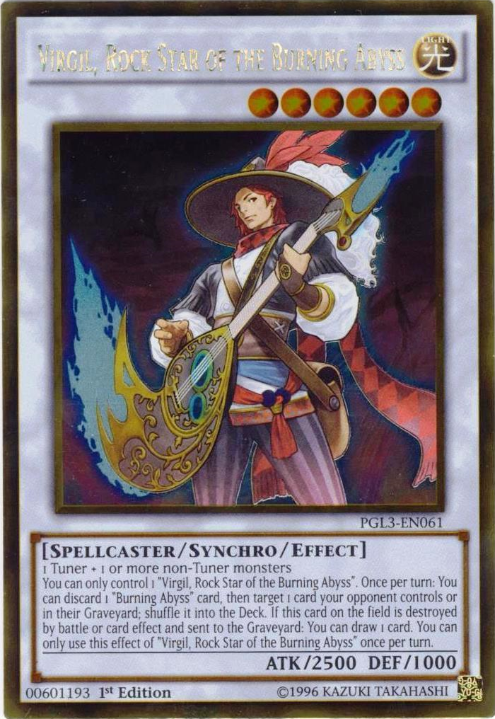 Virgil, Rock Star of the Burning Abyss [PGL3-EN061] Gold Rare | Game Master's Emporium (The New GME)