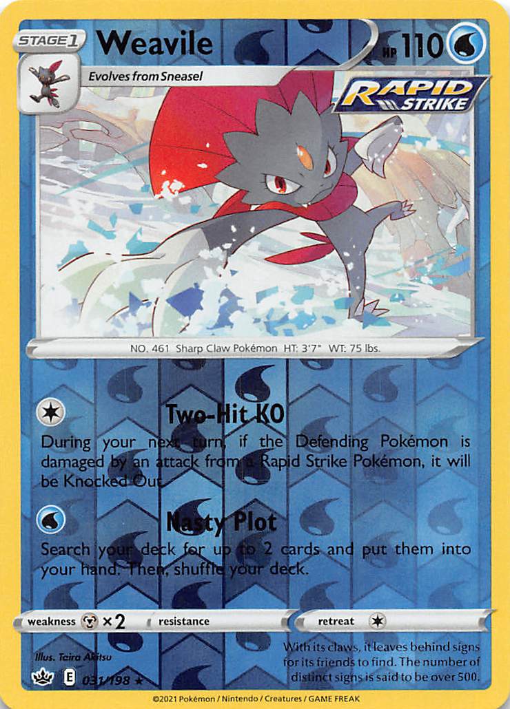 Weavile (031/198) [Sword & Shield: Chilling Reign] | Game Master's Emporium (The New GME)