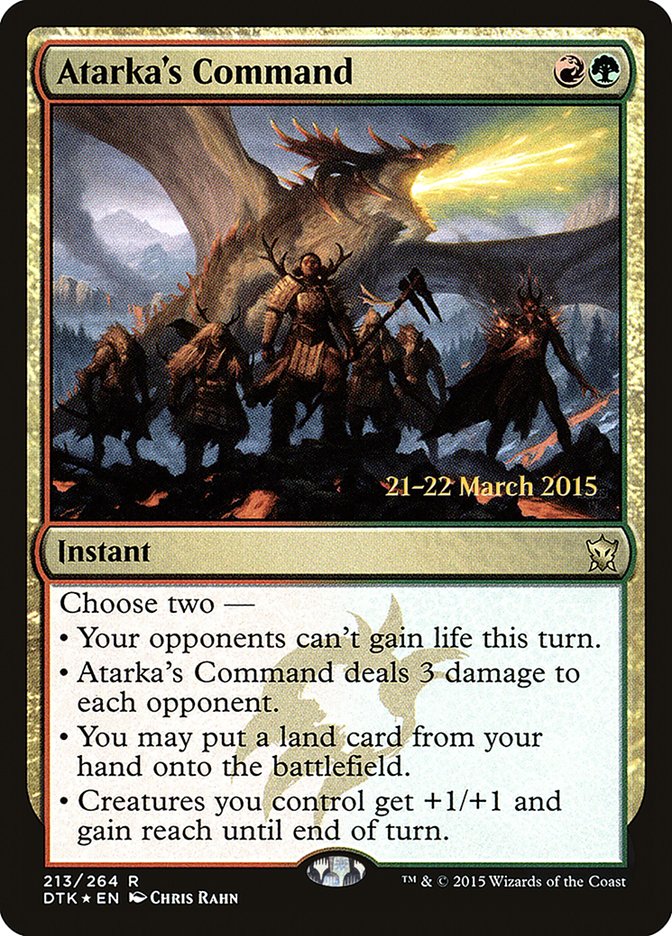 Atarka's Command [Dragons of Tarkir Prerelease Promos] | Game Master's Emporium (The New GME)