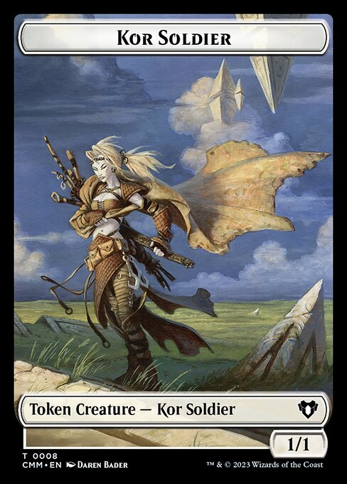 Saproling // Kor Soldier Double-Sided Token [Commander Masters Tokens] | Game Master's Emporium (The New GME)