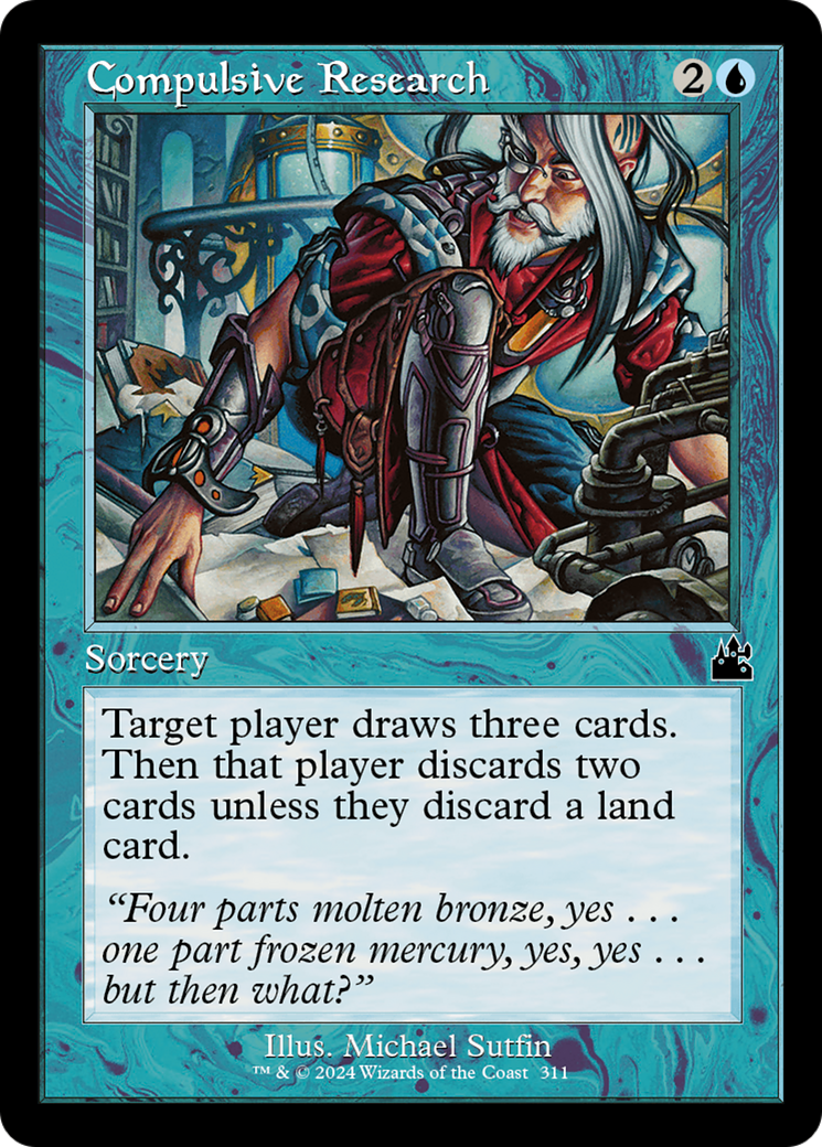 Compulsive Research (Retro Frame) [Ravnica Remastered] | Game Master's Emporium (The New GME)