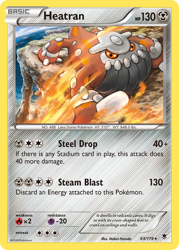 Heatran (63/119) [XY: Phantom Forces] | Game Master's Emporium (The New GME)