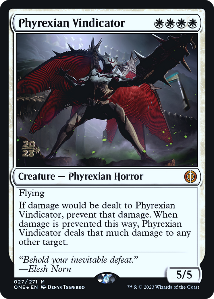 Phyrexian Vindicator [Phyrexia: All Will Be One Prerelease Promos] | Game Master's Emporium (The New GME)