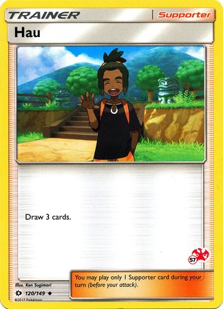 Hau (120/149) (Charizard Stamp #57) [Battle Academy 2020] | Game Master's Emporium (The New GME)