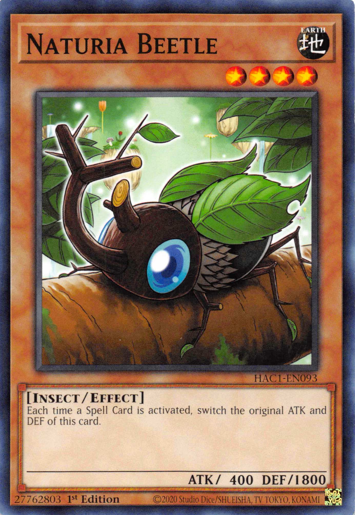 Naturia Beetle [HAC1-EN093] Common | Game Master's Emporium (The New GME)