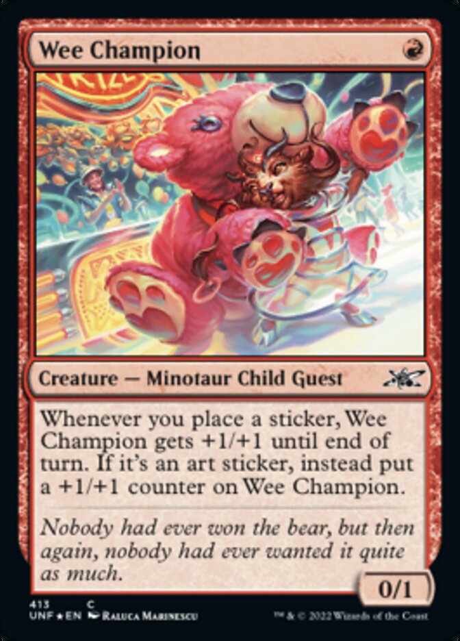 Wee Champion (Galaxy Foil) [Unfinity] | Game Master's Emporium (The New GME)
