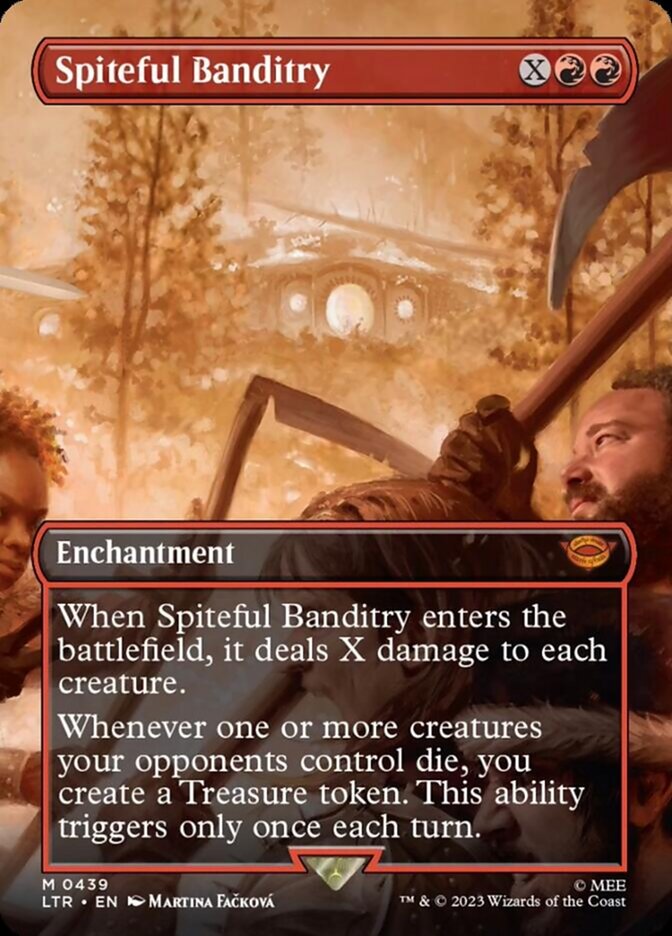 Spiteful Banditry (Borderless Alternate Art) [The Lord of the Rings: Tales of Middle-Earth] | Game Master's Emporium (The New GME)