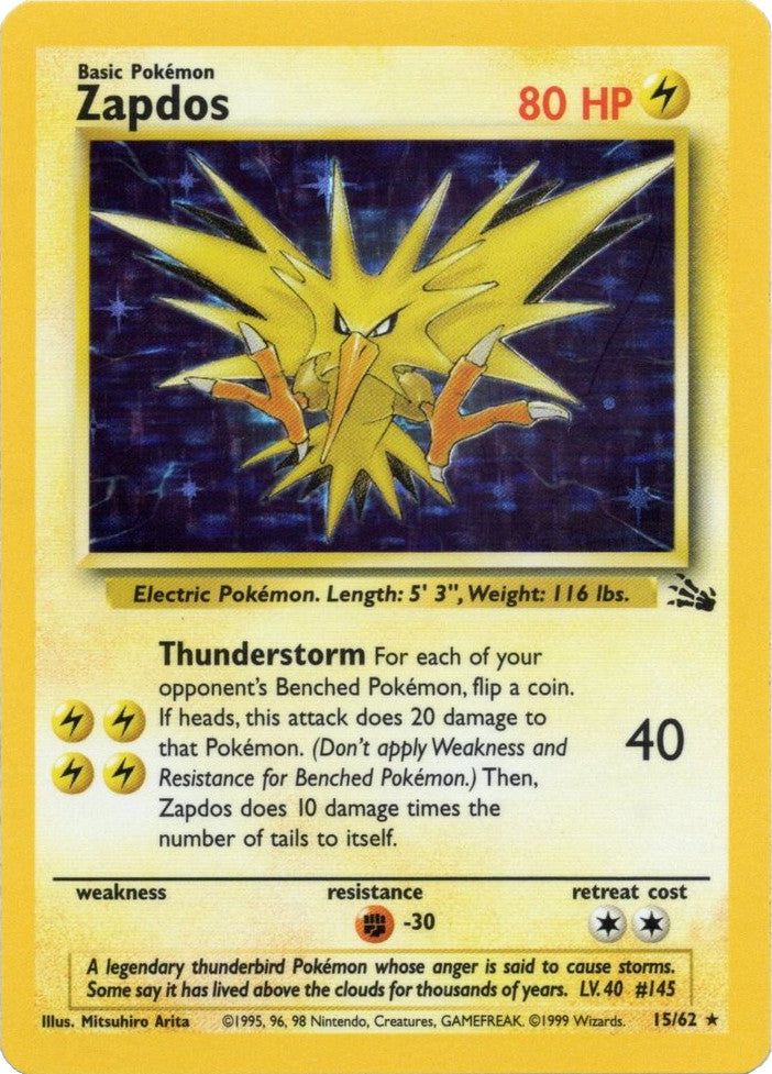 Zapdos (15/62) [Fossil Unlimited] | Game Master's Emporium (The New GME)