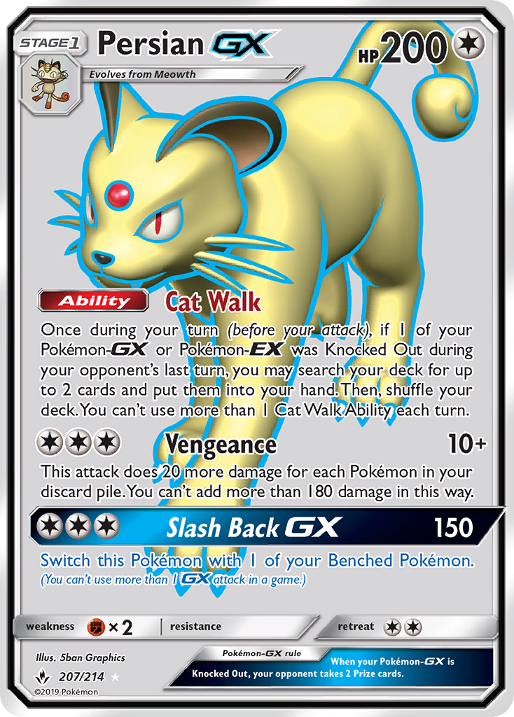 Persian GX (207/214) [Sun & Moon: Unbroken Bonds] | Game Master's Emporium (The New GME)