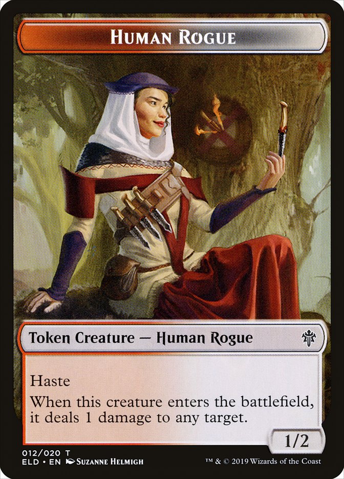 Human Rogue Token [Throne of Eldraine Tokens] | Game Master's Emporium (The New GME)