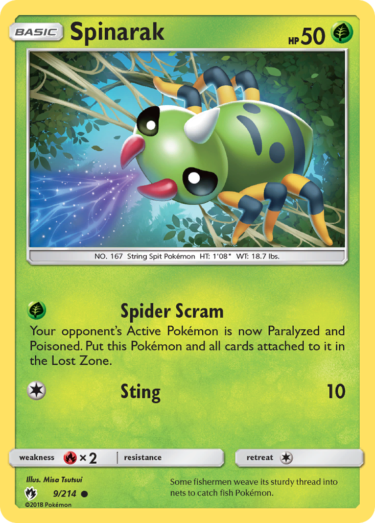 Spinarak (9/214) [Sun & Moon: Lost Thunder] | Game Master's Emporium (The New GME)