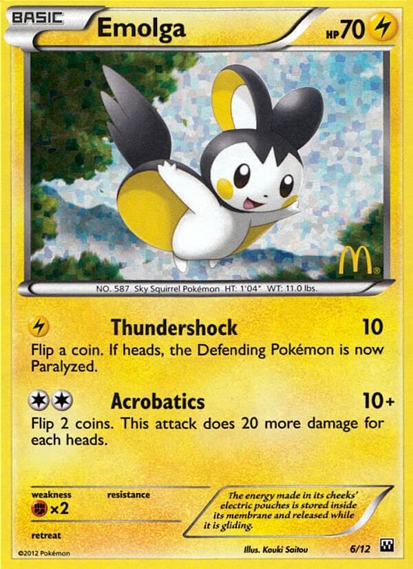 Emolga (6/12) [McDonald's Promos: 2012 Collection] | Game Master's Emporium (The New GME)