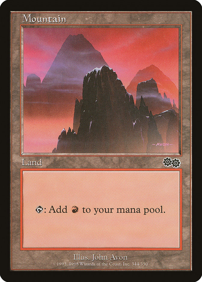 Mountain (344) [Urza's Saga] | Game Master's Emporium (The New GME)