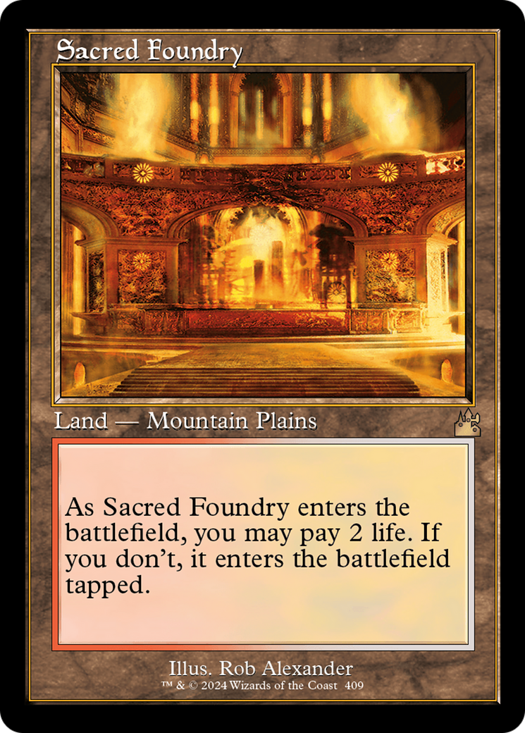 Sacred Foundry (Retro) [Ravnica Remastered] | Game Master's Emporium (The New GME)