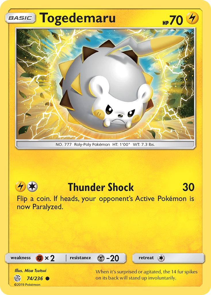 Togedemaru (74/236) [Sun & Moon: Cosmic Eclipse] | Game Master's Emporium (The New GME)